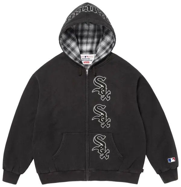 Supreme Zip Up 'FW25 Chicago White Sox', Color: Black, Size: S
