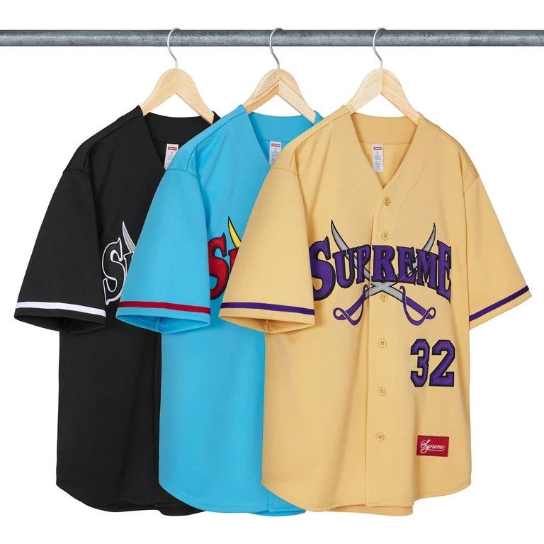 Supreme Baseball Jersey 'FW25 Swords'