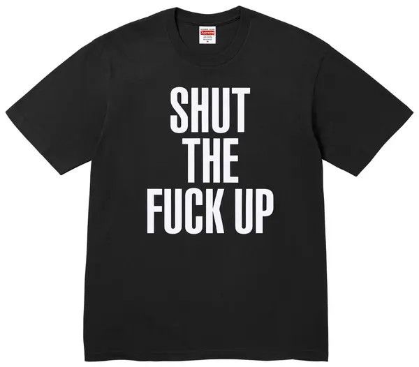 Supreme Tee 'FW25 Number (N)ine Shut Up (STFU)', Color: Black, Size: M