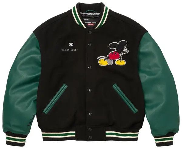 Supreme Varsity Jacket 'FW25 Number (N)ine Mickey Mouse'