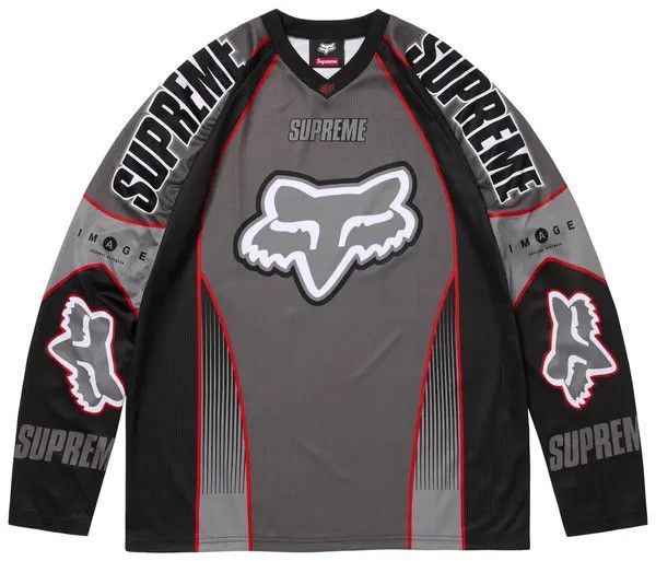 Supreme Jersey 'FW25 Fox Racing DMX', Color: Black, Red, Size: S