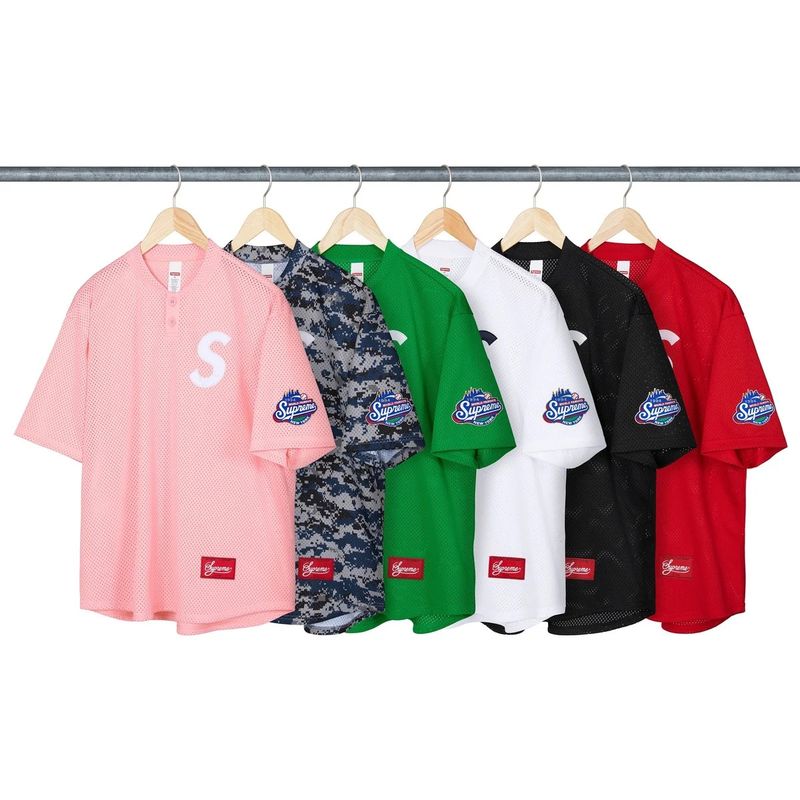 Supreme Baseball Jersey 'SS25 Henley S Logo'