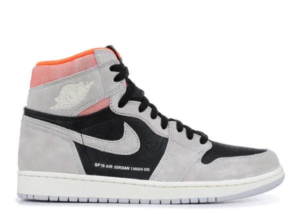 Jordan 1 High Neutral Grey Hyper Crimson, Size: 10