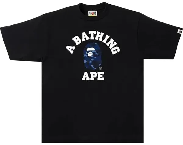 Bape Tee College Dark Blue | White Letters