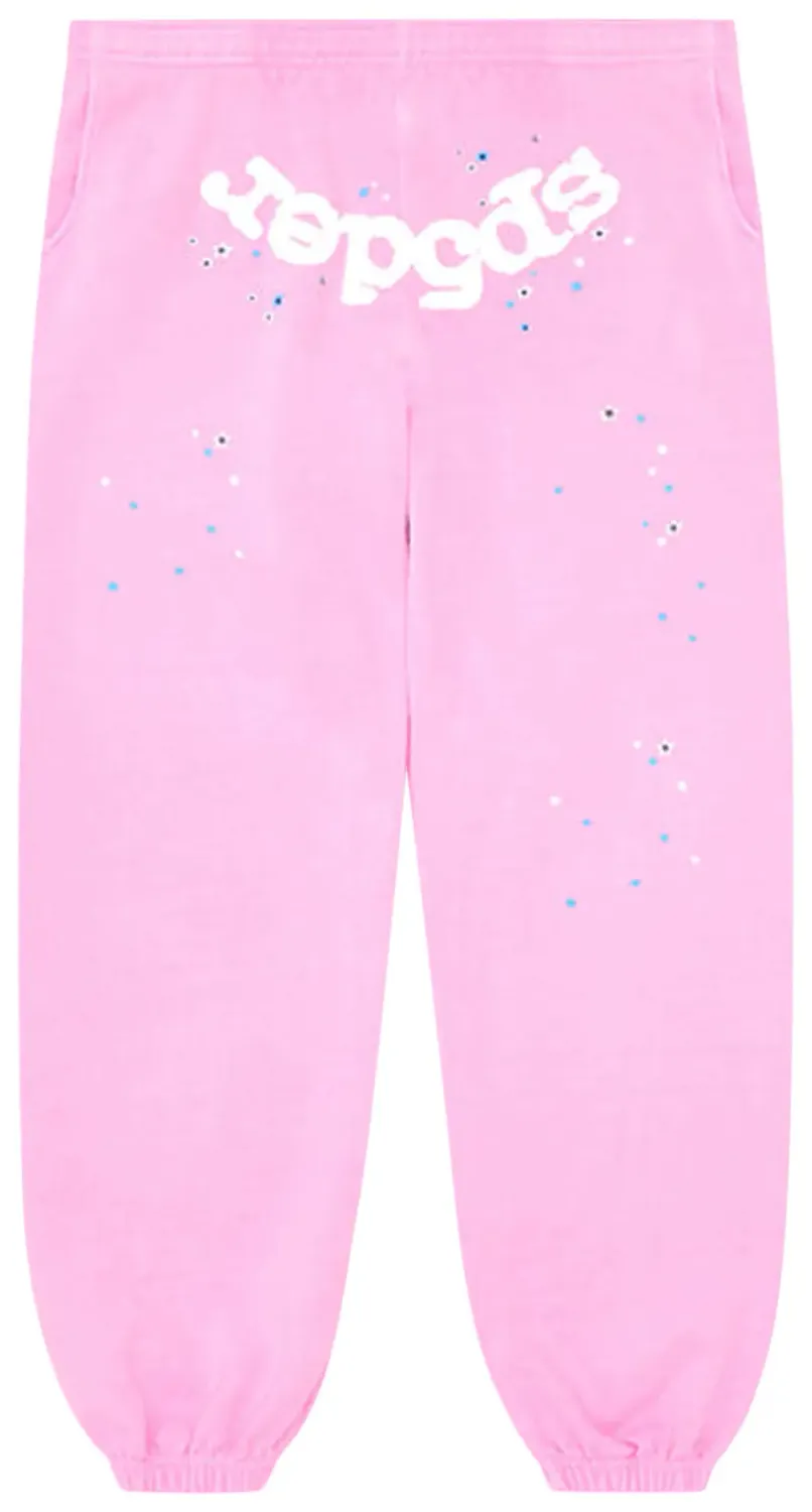 Sp5der Sweatpants 'White Spider' Pink