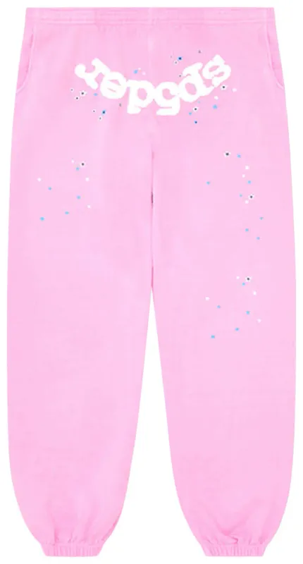 Sp5der Sweatpants 'White Spider' Pink