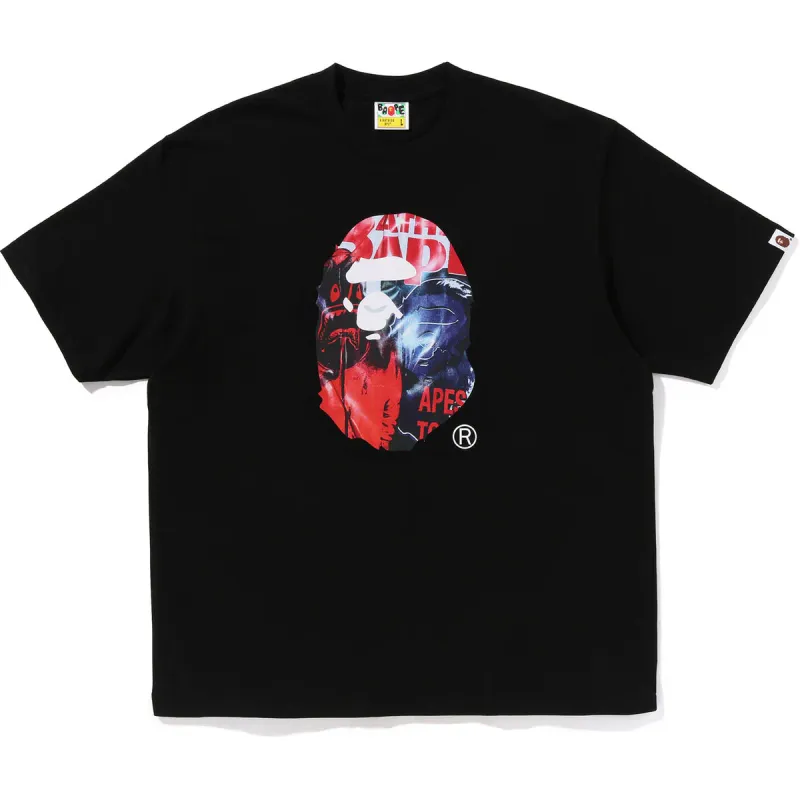 Bape Tee BH Red / Blue Multi Logo