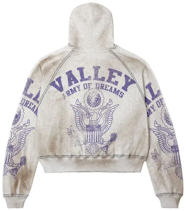 Vale Zip Up Cream 'Eagle Of America Dreams Purple' | 