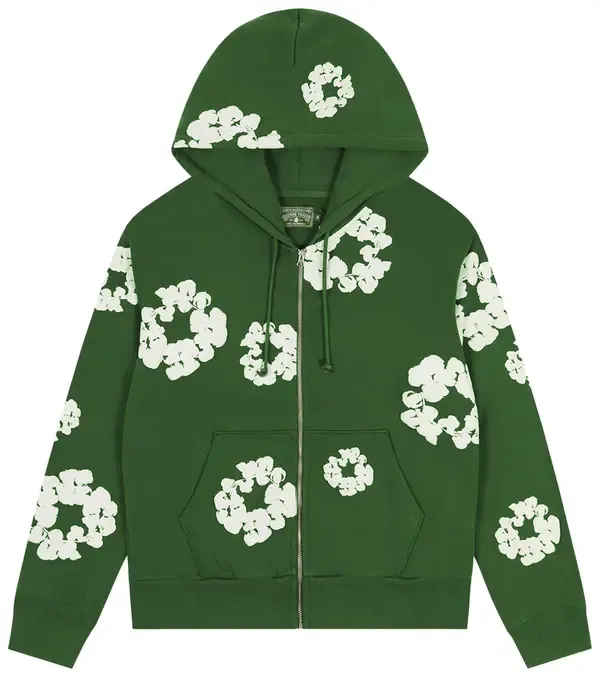 Denim Tears Zip Up Cotton Wreath 'Green'