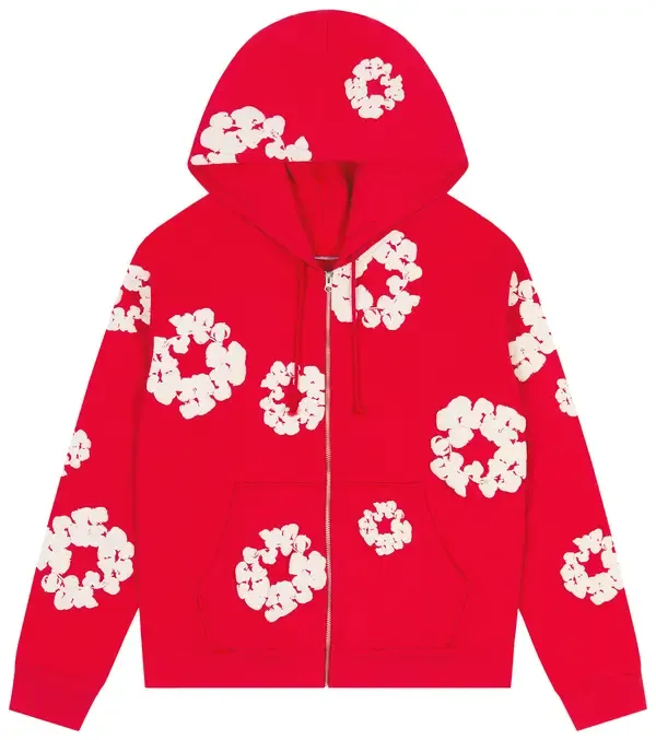 Denim Tears Zip Up Cotton Wreath 'Red'