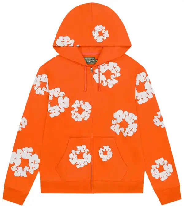 Denim Tears Zip Up Orange 'Cotton Wreath