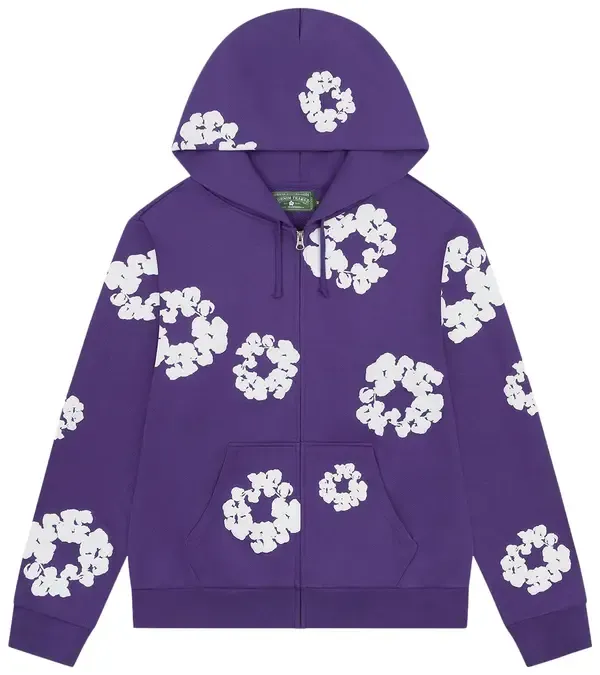 Denim Tears Zip Up Cotton Wreath 'Purple'