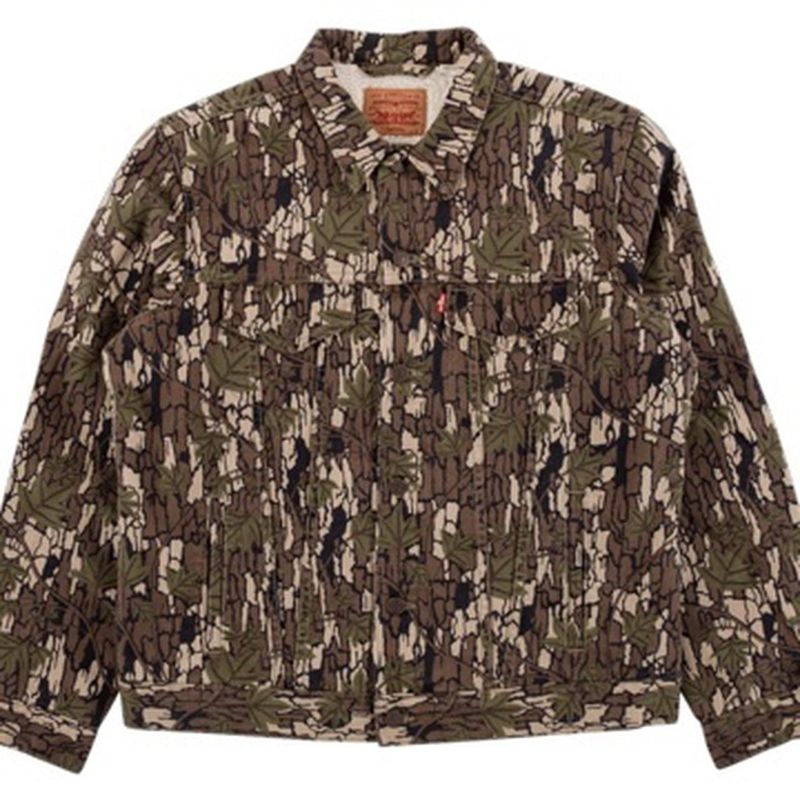Supreme Canvas Sherpa Jacket 'FW13 Levi Tree Camo'