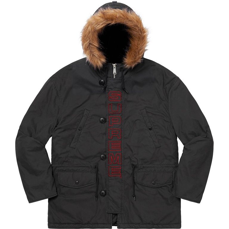 Supreme Parka Jacket 'FW19 Spellout N-3B'