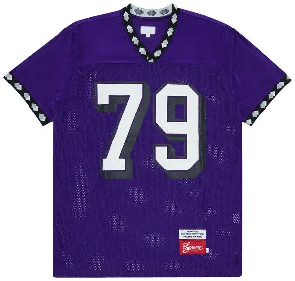 Supreme Football Jersey 'FW13 Diamond Rib', Color: Purple, Size: L