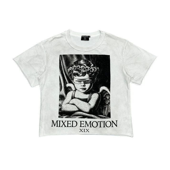 Mixed Emotion Tee 'XIX', Color: White, Size: S