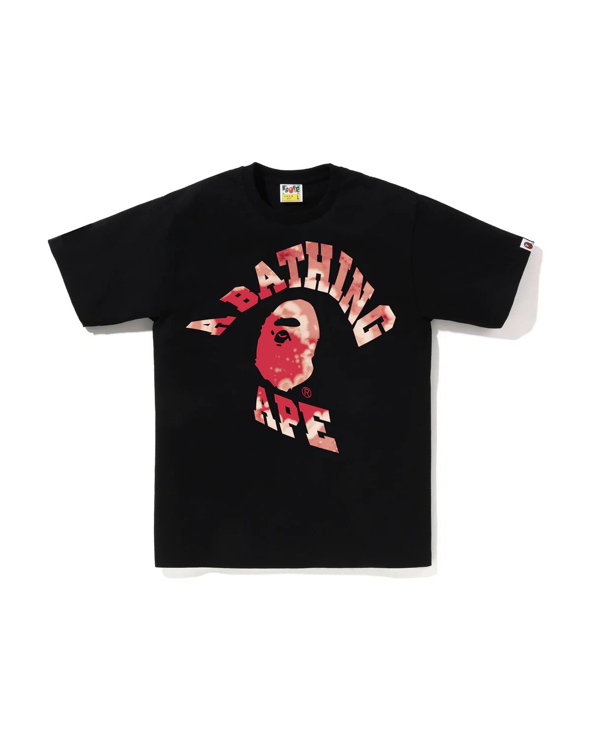 Bape Tee College 'Tie Dye Twist'|, Color: Black, Size: S
