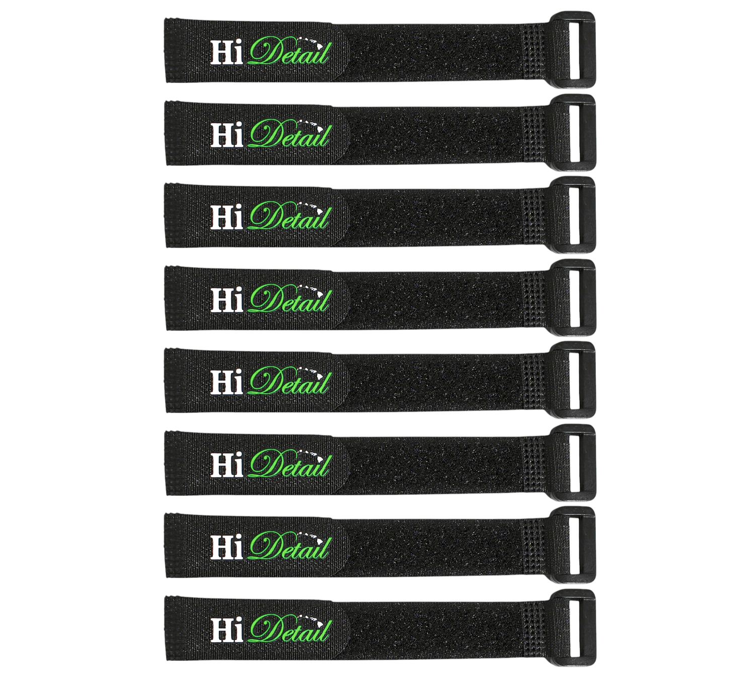 Reusable Clinch Straps, Adjustable Hook and Loop, 3/4&quot; x 8&quot;, Set of 8