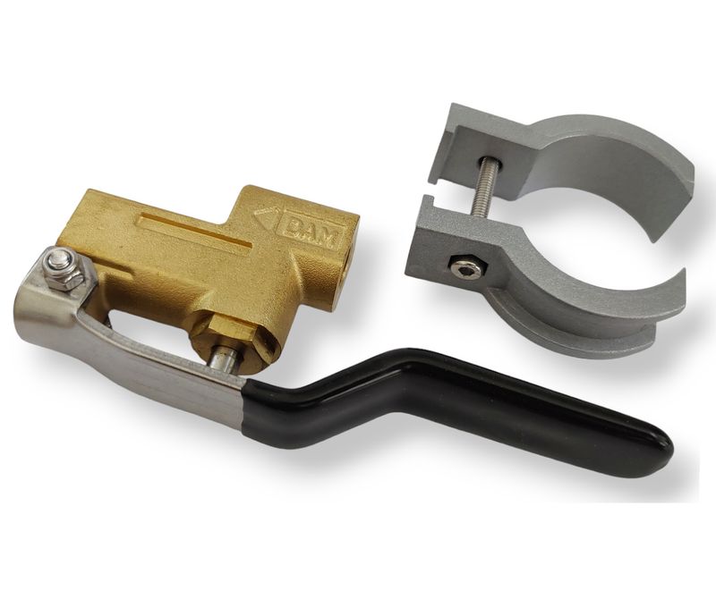 Upholstery Cleaning Extractor Wand. hand tool Valve with Heavy Duty Brackets. 1/8 NPT