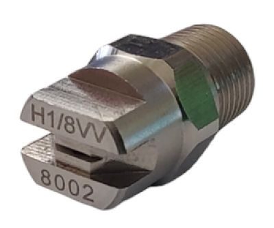 H1/8VV 8002 Stainless Steel Flat Fan Spray Nozzle, 1/8 NPT Male Thread