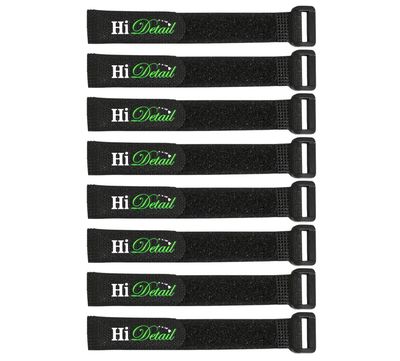 Reusable Clinch Straps, Adjustable Hook and Loop, 3/4" x 8", Set of 8
