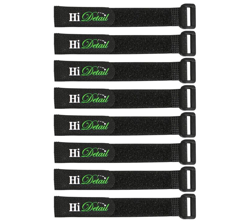 Reusable Clinch Straps, Adjustable Hook and Loop, 3/4" x 8", Set of 8
