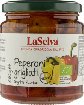Paprika geröstet in Olivenöl, 280g Paprika geröstet in Olivenöl, 280g