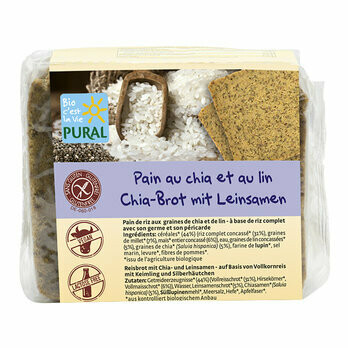 Chia Brot mit Leinsamen glutenfrei, 375 g Chia Brot mit Leinsamen glutenfrei, 375 g