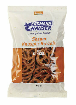 Dinkel-Knusperbrezel mit Sesam, 125 g Dinkel-Knusperbrezel mit Sesam, 125 g