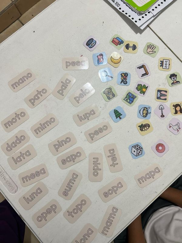 Fichas para leer y unir con su imagen