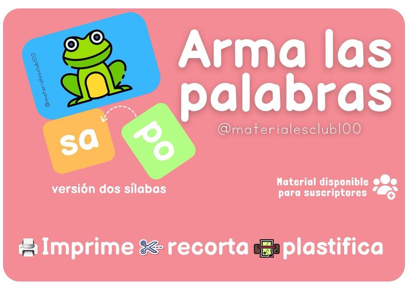 Arma las palabras - 108 tarjetas
