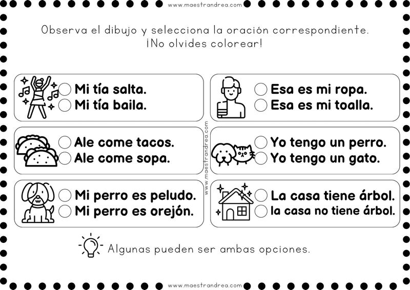 Selecciona la oración correcta