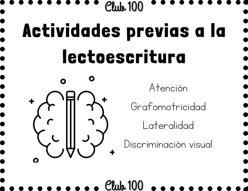 Actividades previas a la lectoescritura