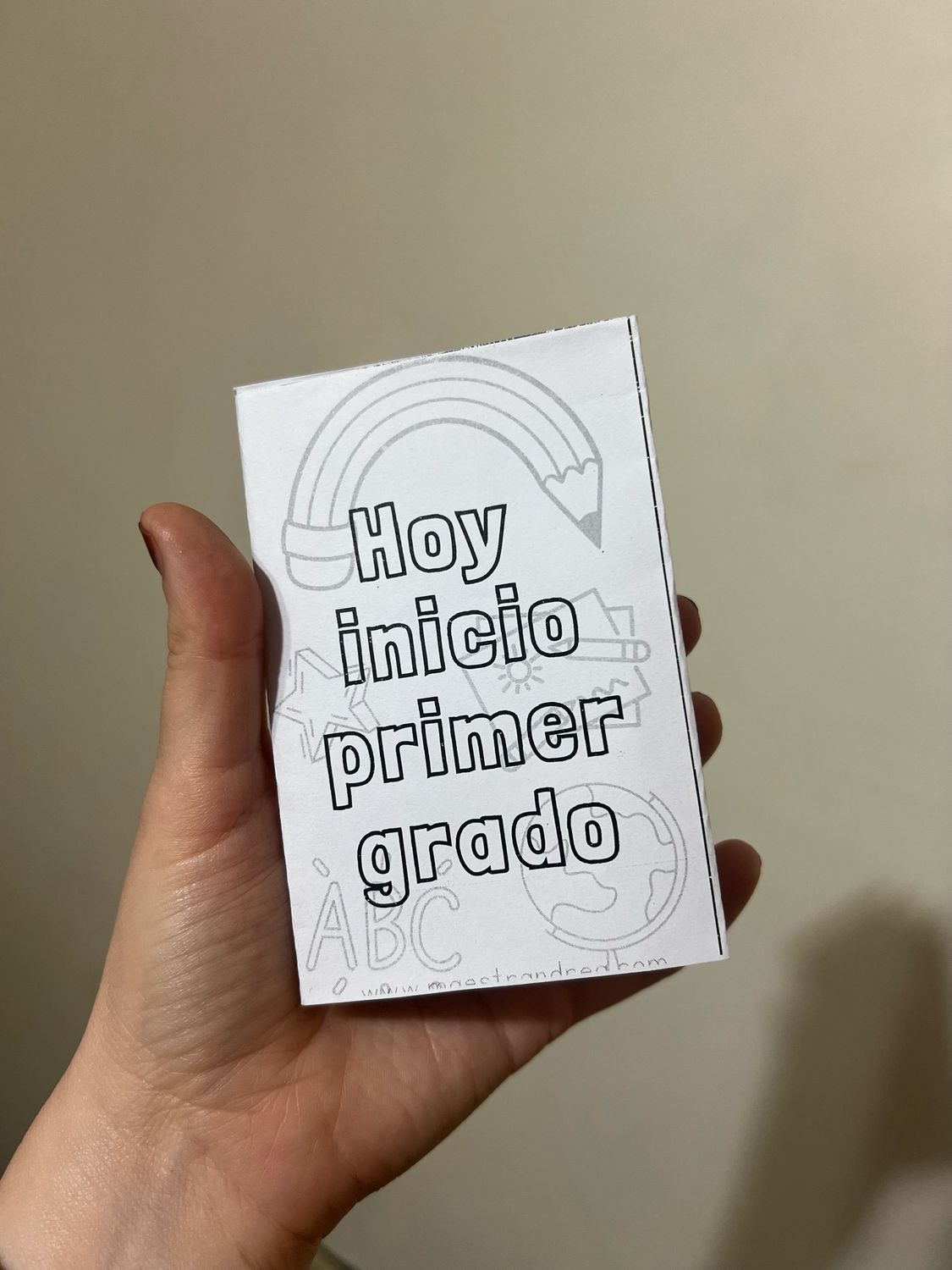 Mini librito bienvenida grado