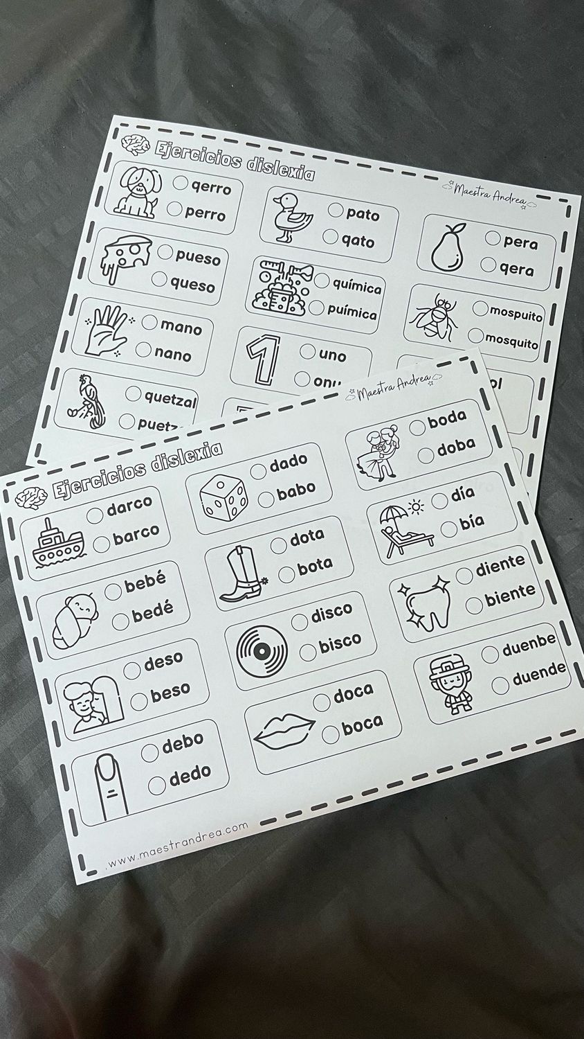 Ejercicio dislexia