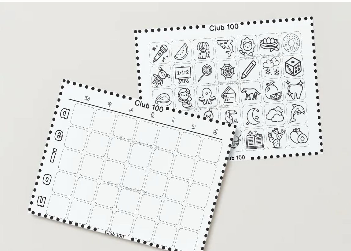 Cuadro de sílabas
