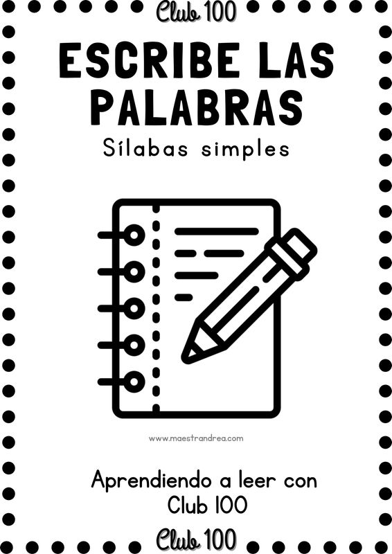 Escribe las palabras