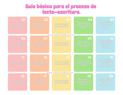 Calendario lectoescritura 50 días