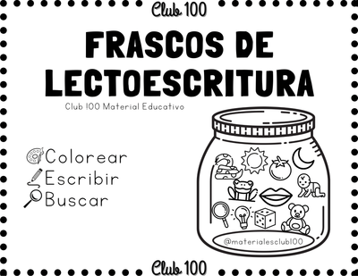 Frascos de lectoescritura