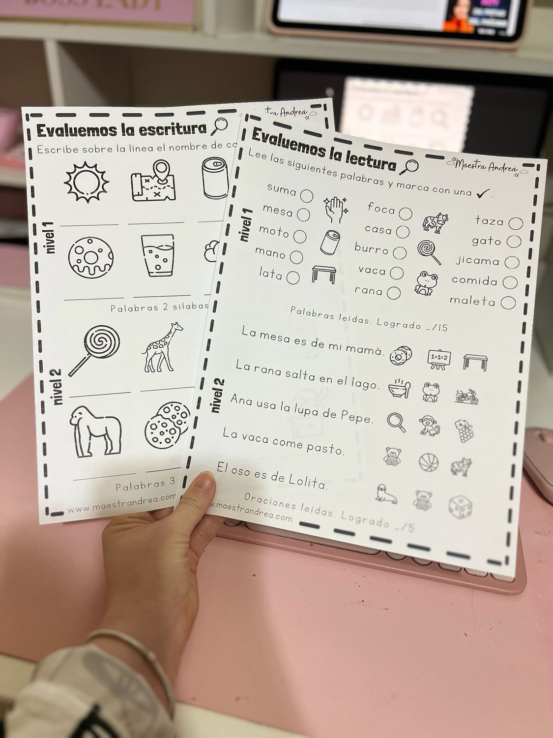 Evaluación lectura + escritura