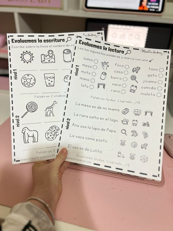 Evaluación lectura + escritura