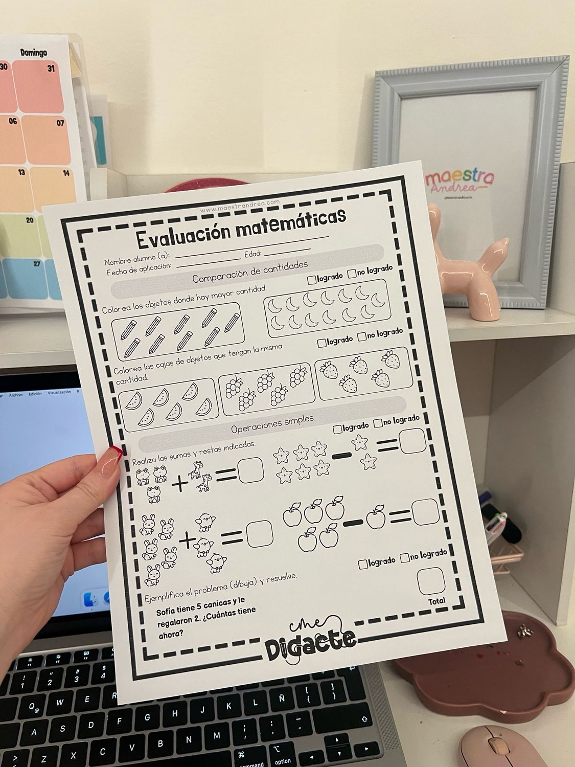 Evaluaciones matemáticas