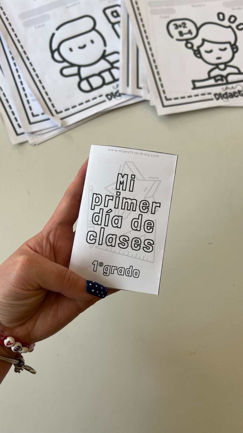 MI PRIMER DÍA DE CLASES MINI LIBRITO