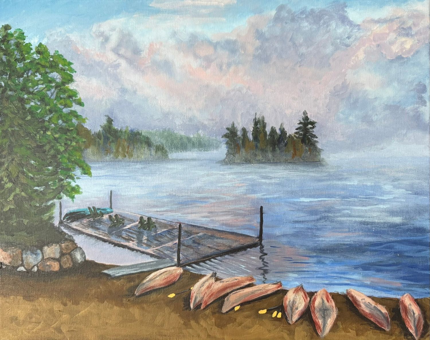 Morning Fog, Elk Lake Lodge