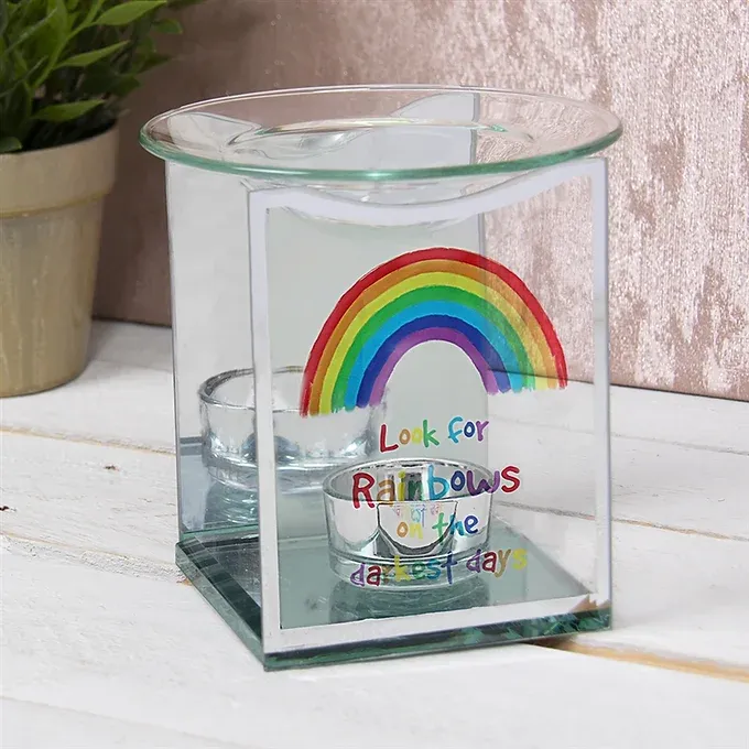 Rainbows Mirror Glass Oil Burner