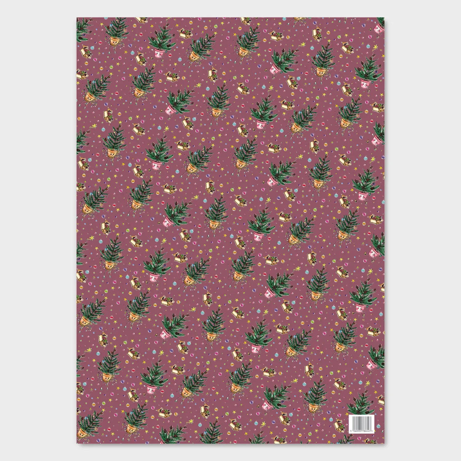 Burgundy Baubles - Wrapping Paper