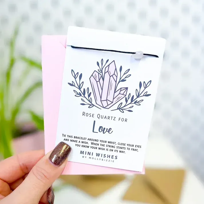 Rose Quartz for Love Crystal Mini Wish Bracelet