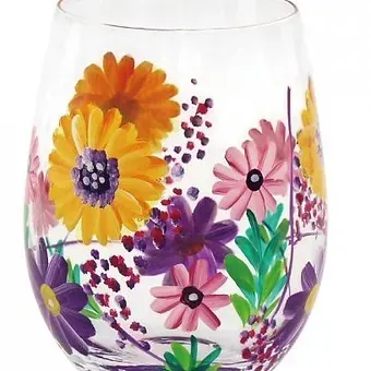 Sunflower Stemless Glass