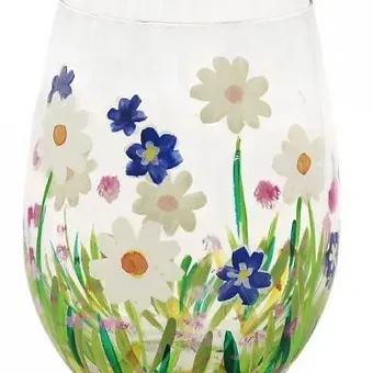 Dainty Daisy Stemless Glass