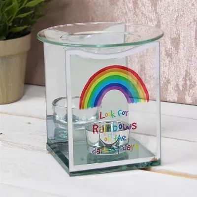 Rainbows Mirror Glass Oil Burner Rainbows Mirror Glass Oil Burner